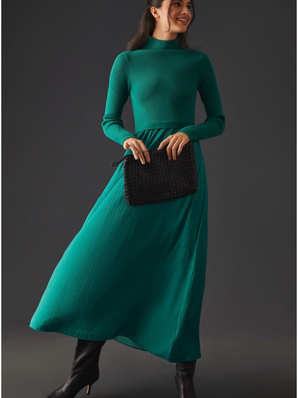 Anthropologie Thea Twofer Long-Sleeve Maxi Dress